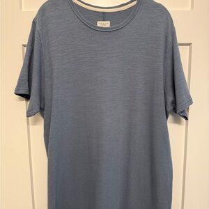 rag & bone Men's Slub Crew Neck Tee in Slate Blue M